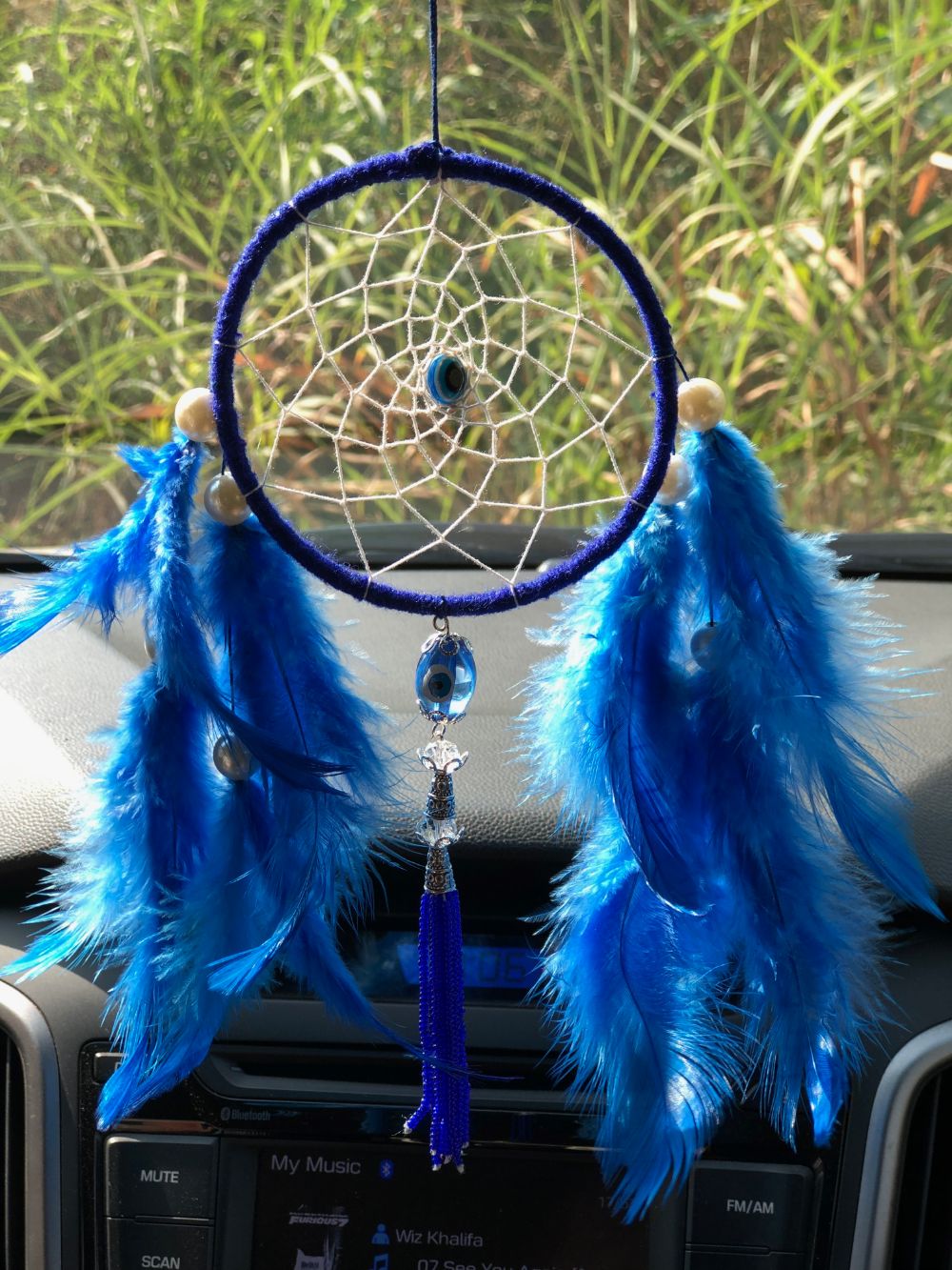 Evil Eye and Owl  Car Hanging