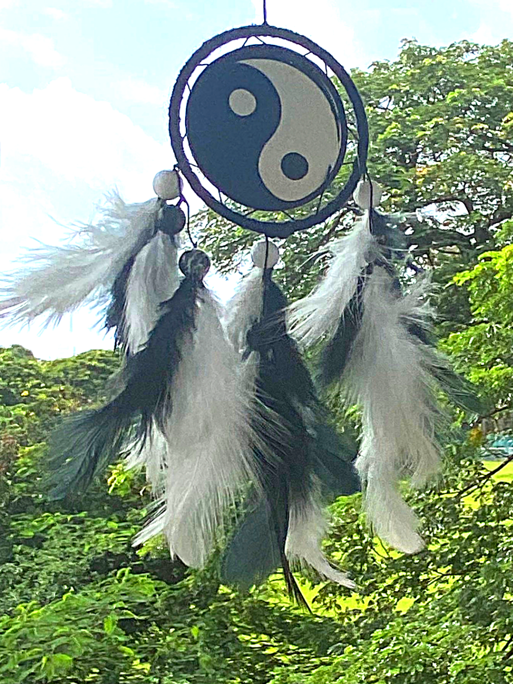 Yin and Yang Car Hanging