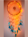 Wooden Pearls with Buddha Dream Catcher with Pretty Lights