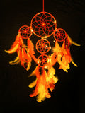 Yellow Orange 4 tier Wall Hanging with Pretty Lights