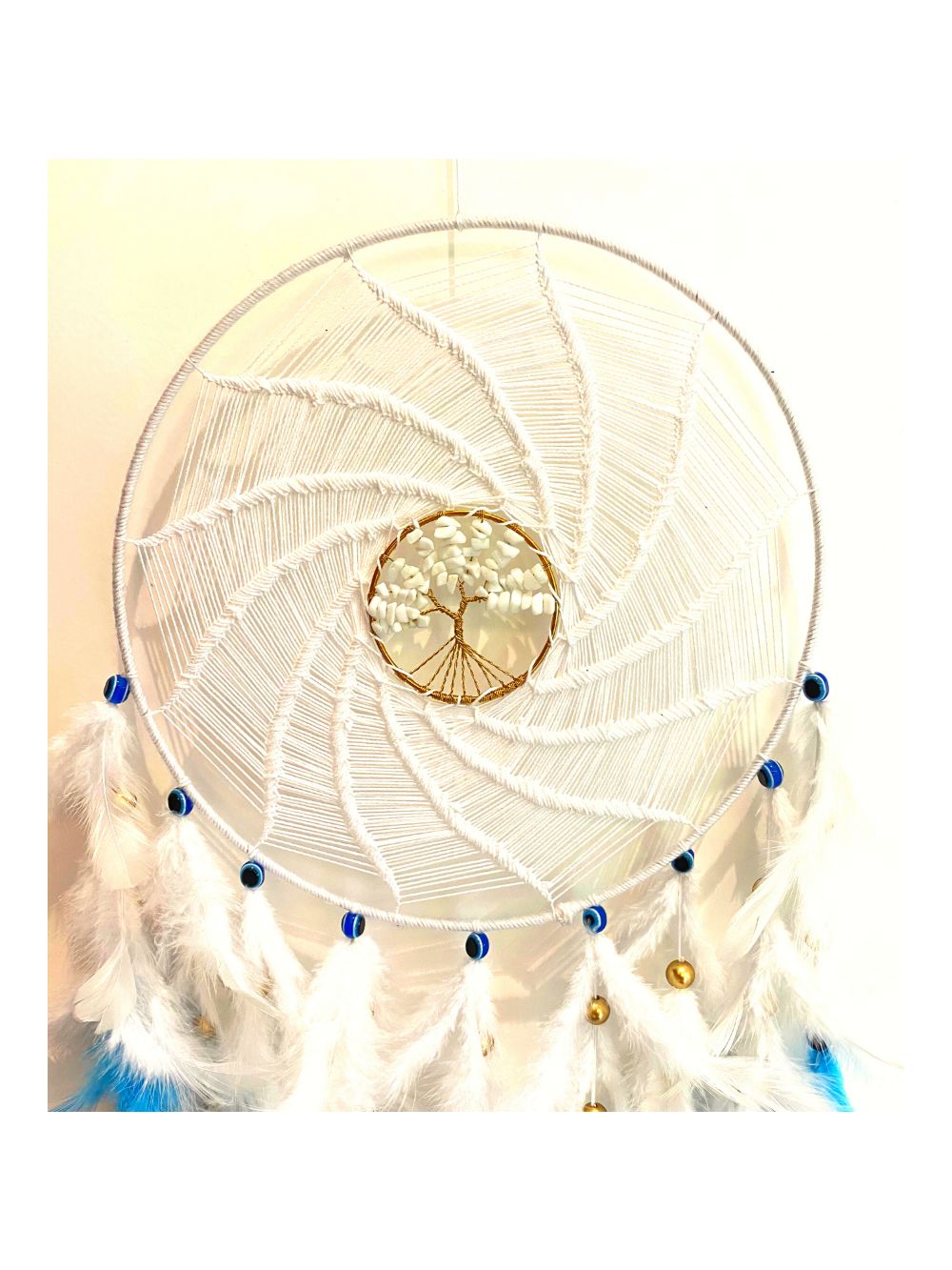 Serenity White and Blue Wall Large Dream Catcher