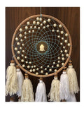White Buddha with Dangles Large Dream Catcher