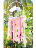 Pink Clouds with LED Lights Dream Catcher