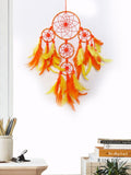Yellow Orange 4 tier Wall Hanging with Pretty Lights