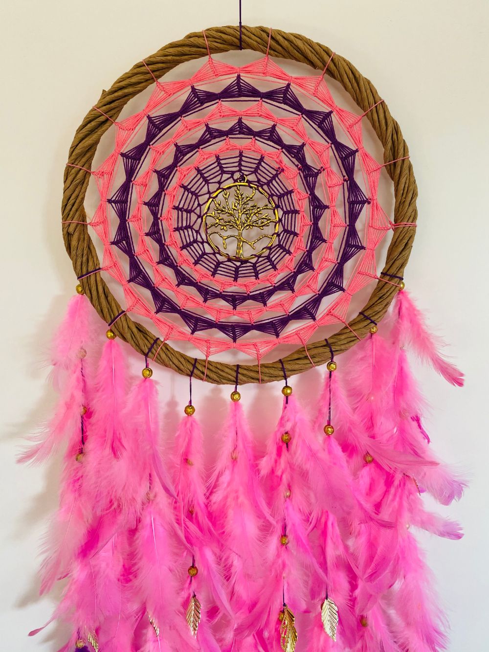 Pink Orchid Large Dream Catcher