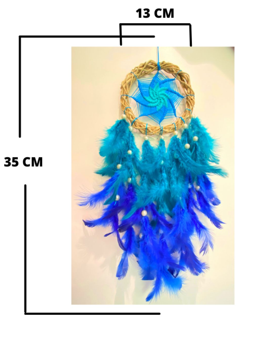 Peacock Magic Wreath Dream Catcher with Pretty Lights