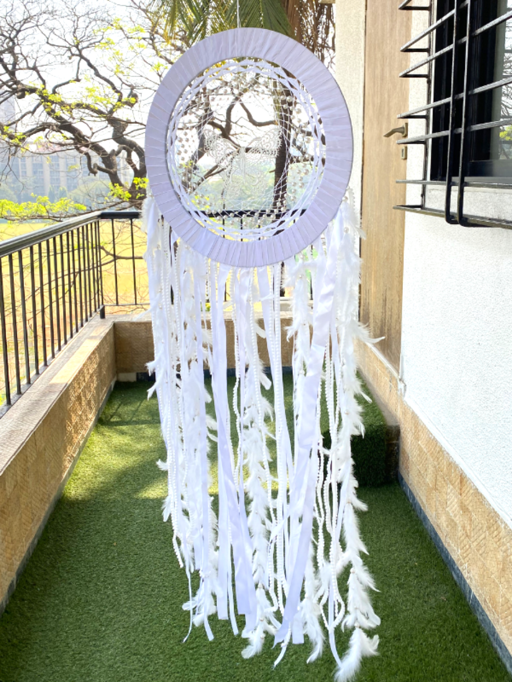 Big White Butterfly (18 inch) Large  Dream Catcher