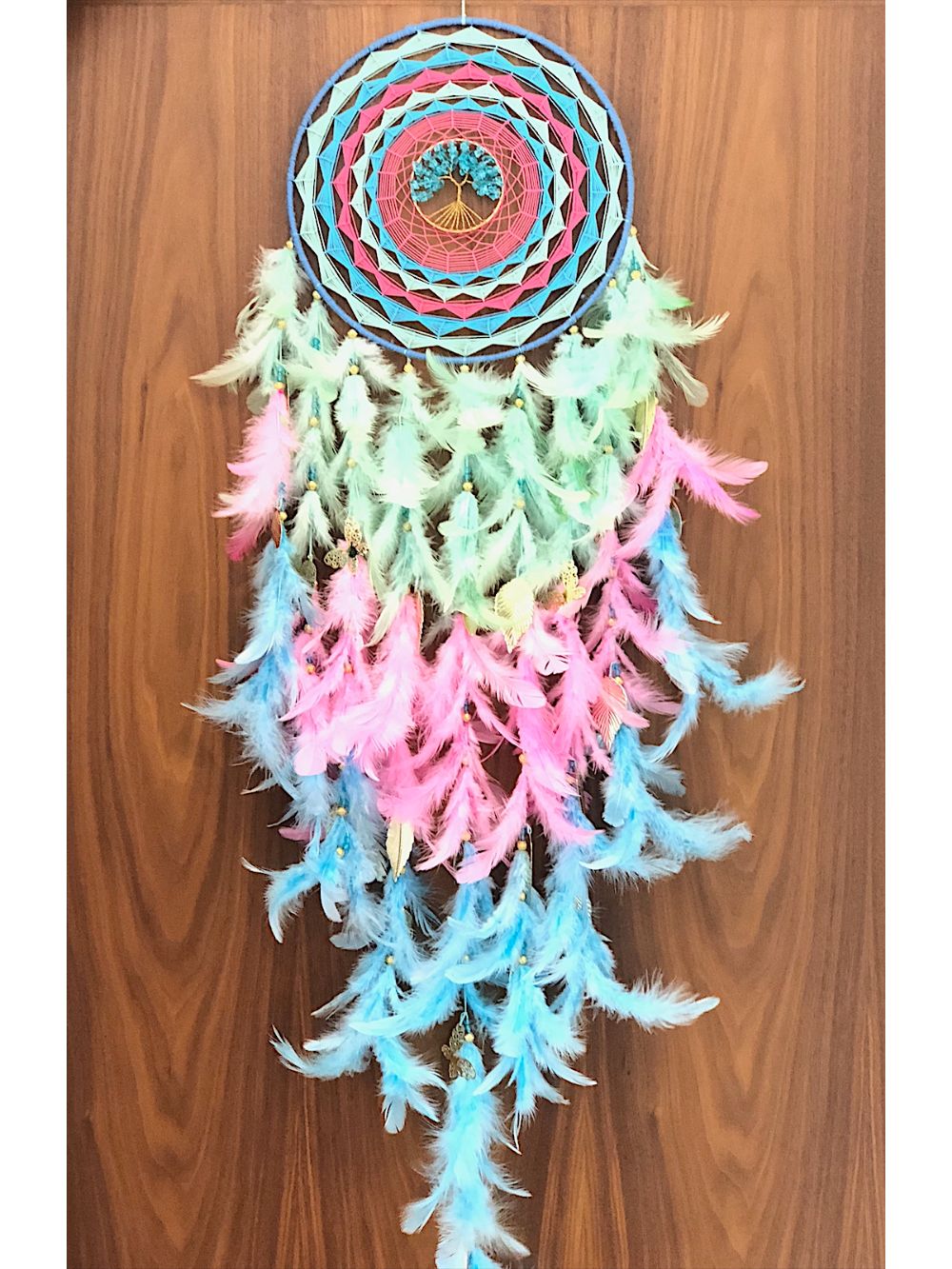 Large Pastel Healing TreeDream Catcher with Pretty Lights