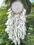 White Buddha Wreath Large Dream Catcher